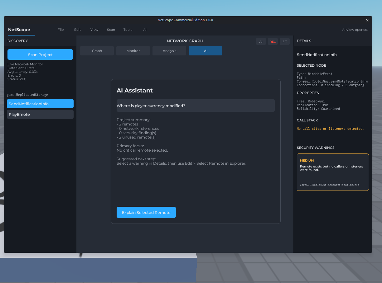 NetScope insight assistant view